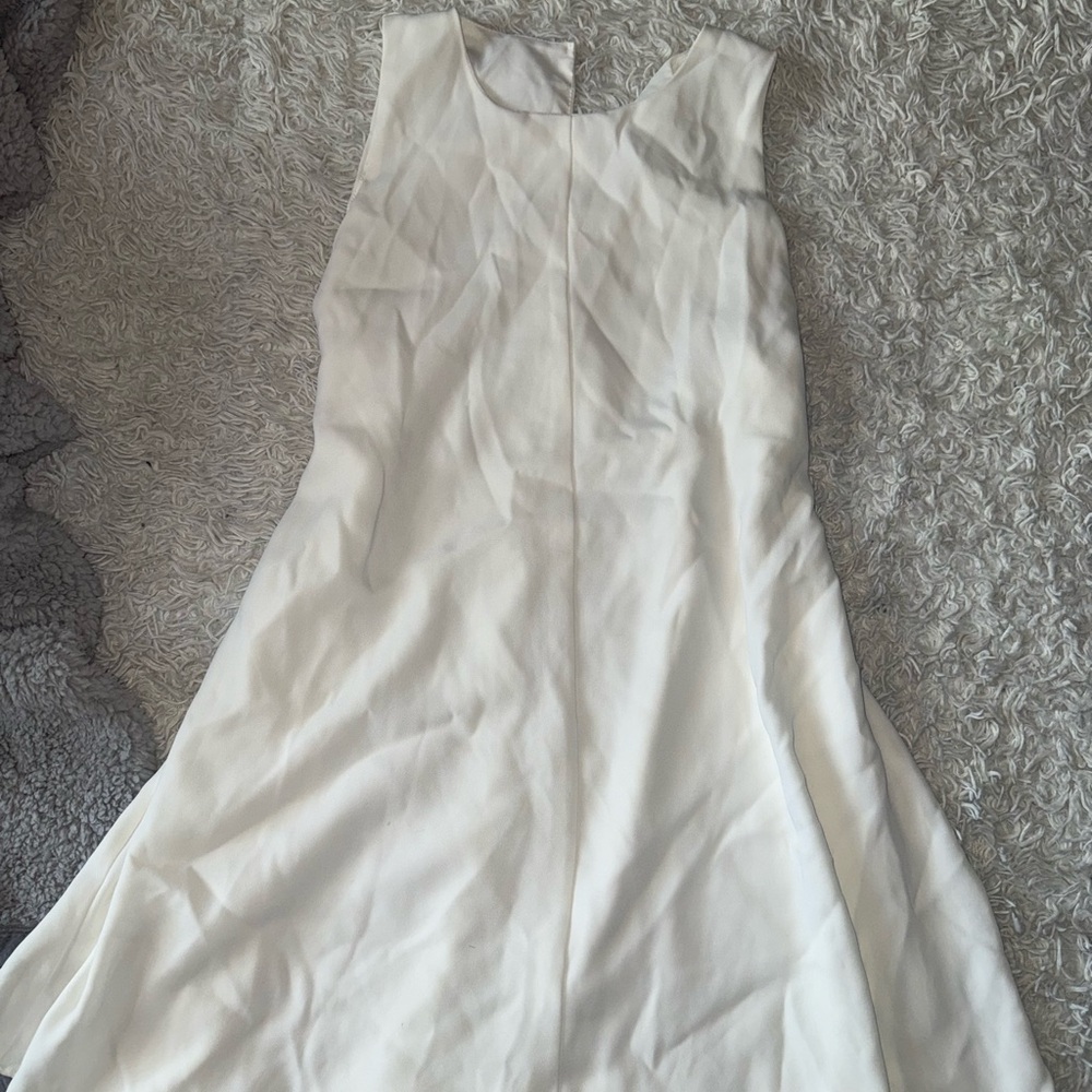 Zara Elegant White Sleeveless Dress